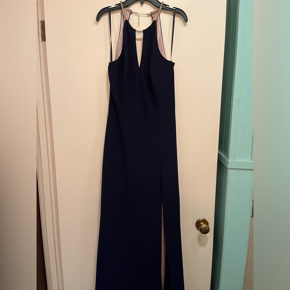 XSCAPE Sz8 navy blue dress. Won’t find dress any cheaper one. Perfect condition - Picture 5 of 8